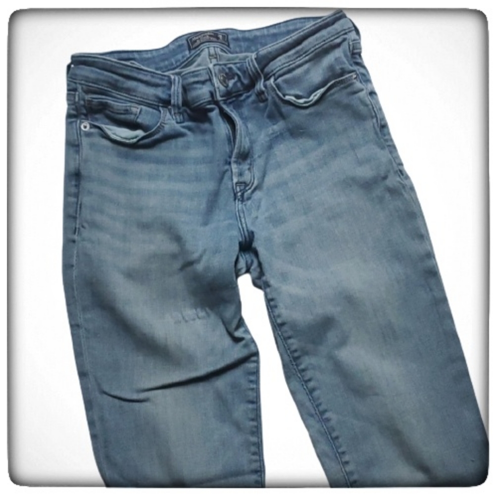 Abercrombie & Fitch Light Blue Skinny Boot Blue Jeans- 26/2 Short